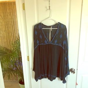 Free People Diamond Embroidered Top